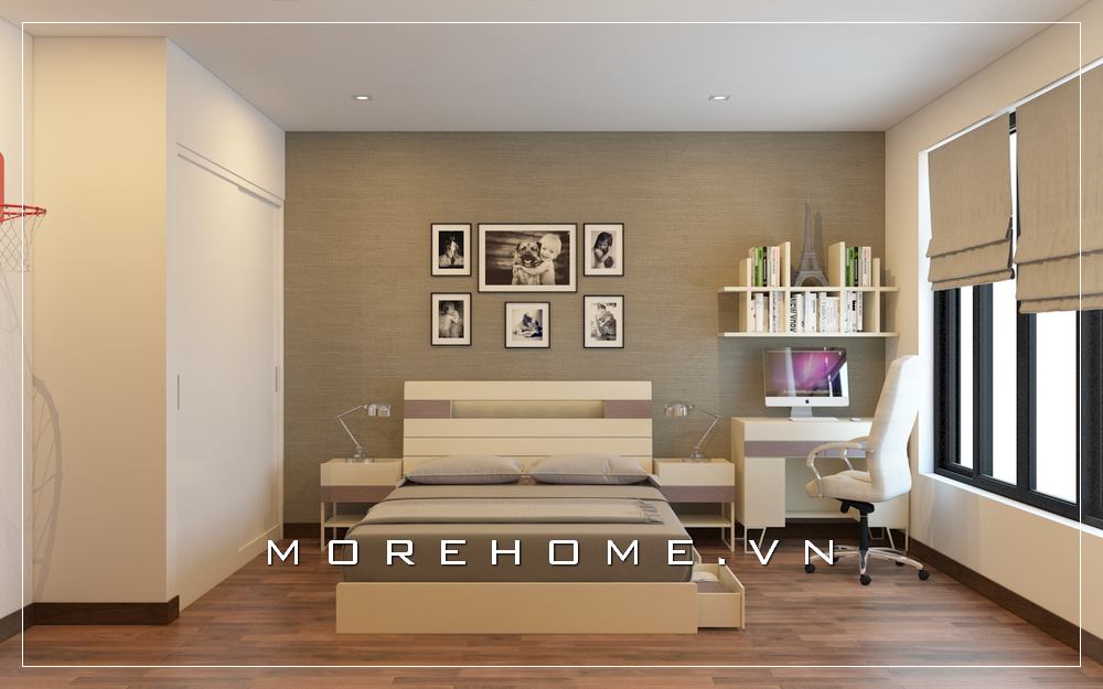 Chiêm ngưỡng những mẫu giường ngủ chung cư gỗ công nghiệp đẹp, hiện đại